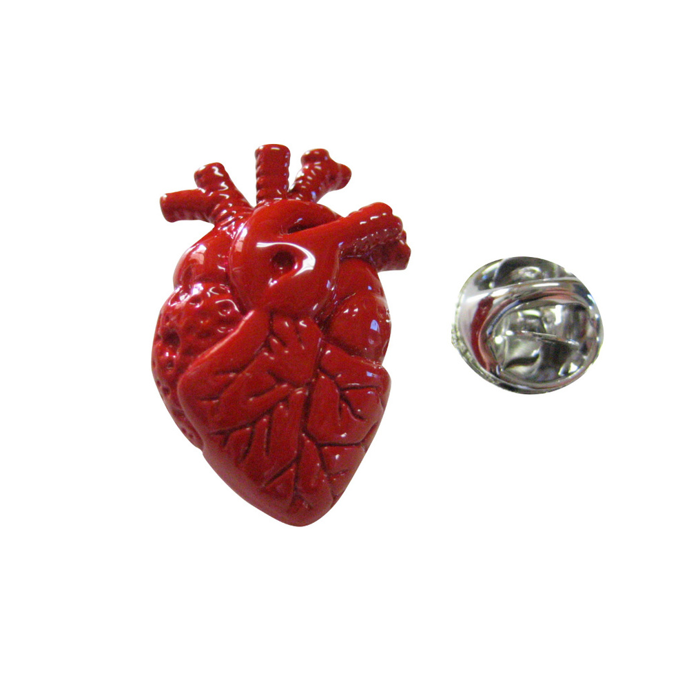 Anatomical Heart Lapel Pin and Tie Tack